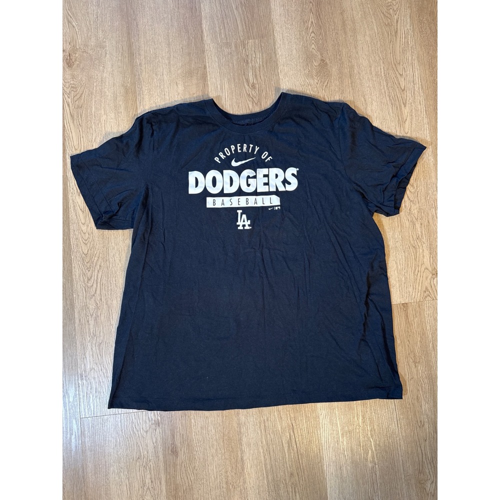 Los Angeles Dodgers Nike T-Shirt Men's XXL Blue Property Of Baseball Graphic Tee